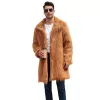 Homens Faux Fox Fur Jacket Casaco de Inverno Grosso Fofo Lg Manga Quente Shaggy Outerwear Luxo Fur Lg Jacket Btjas Jaquetas Mens y6nx #