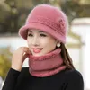 Berets Middle Aged And Old Age Hat Female Autumn Winter Hair Knitting Basin Man Mother Woman Bib