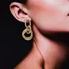 Baumeln Ohrringe Mode Ins Stil Französisch Einfache Metall Süße Kühle Kreis Ring Damen Design Sinn Schmuck Großhandel