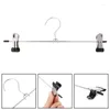 Hangers 67JE Stainless Steel Pants Skirt Trouser Stand Holder With 2 Adjustable Clips