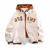 Hohe Qualität Varsity Baseball Uniform Jacke Männer Herbst Neue Trendy Marke Allgleiches Student Mit Kapuze Jacke Plus Größe Mäntel Frauen C7Ma #
