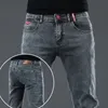 2023 varumärke män jeans slim fit magy denim jeans designer elastiska raka jeans stretch byxor för män k6l8#