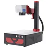 Máquina de gravura do marcador a laser de fibra 80D rotativo aplicável para tubos de garrafa de tubo de caneca de marcação de 360 °