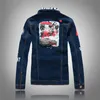 sokotoo Men's slim English patch design rivet jean jacket Casual dark blue wed denim coat Outerwear E3qr#