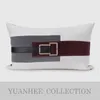 Pillow Decorative Gold Metal Cover 30x50cm For Living Room Sofa S Red Grey White Patchewok Waist Case Home Decor