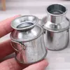 Vasen 3 Stück Milchkännchen Blecheimer Minivase für Dekor Ornament Kleine Eisenmetalleimer verzinkte Blumen