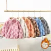 Abbigliamento per bambini Peluche Giacche Inverno Cardigan addensato Cappotti Ragazzi Ragazze Capispalla caldi Bambino Gioventù Abbigliamento per bambini Rosa Blu Grigio Caffè h4LB #