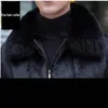 nuovo autunno e inverno cappotto di pelliccia da uomo intera pelle di coniglio capelli stile corto pelliccia e pezzo di volpe grande colletto peloso cappotto casual J0sR #