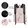 Backpack Flower Peach Blossom Różowe duże pojemnościowe książki Travel Travel plecaks szkolne dla nastolatków kobiety laptopa torby plecak