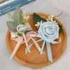 Decorative Flowers Fashionable Rose Corsage Brooch Artificial For Celebratory Occasion M68E