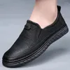 Casual Shoes Men Loafers Slip On Leather Fashion Man Soft Breathable Comfortable Lazy Flats Boat Moccasins