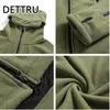 Veste polaire tactique Uniforme militaire Soft Shell Veste à capuche décontractée Hommes Vêtements de l'armée thermique B7WY #