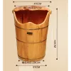 Bathtubs High Steam Machine Bath Barrel Fumigation Thickened Heated Tub Solid Wood Footbath Foot Pedicure Massage Bathtub Adult