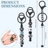 Hooks 24 Pcs Beadable Keychain Bars Bulk For Beads DIY Blank Metal Beaded Bead Crafts Black