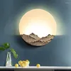 Lámpara de pared Estilo chino Hierro Acrílico Creativo 3 colores Atenuación Dormitorio Lámparas de noche Sala de estar moderna El pasillo Decoración