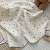 2-3 Layers s Bear Dots Print Cotton Gauze Muslin Swaddle Wrap born Infant Bedding Sleeping Receving Blanket 240313
