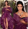 Kim kardashian Celebridade dess Vestido roxo feminino Kylie jenner Kendal jenner