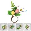 Decorative Flowers 6 Pcs Easter Egg Napkin Ring Dining Table Decor Decoration Buckle Eucalyptus Wedding Decorations Cartoon Buckles Foam