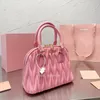 Luxury Designer Tote Bag Pleated Shell Handbags Leather Shoulder Bag With Shoulder Strap Women Casual Summer Crossbody Bag Fashion Bags 6 Colors Size 22x17cm