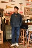 1920 -talets vintage US Army Spring Summer Blue Denim Work Uniforms Loose Pullover Shirt Jacket X9XQ#