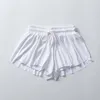 Lu158 Yoga short skirt for parent-child sports, quick drying, running, tennis skirt with pockets, drawstring, breathable shorts