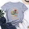 여자 플러스 사이즈 티셔츠 패션 디자인 큰 짧은 소매 여름 여자 꽃과 식물 패턴 만화 하트 탑 개인화 된 c otckt
