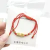 Charm Armband M2EA 2st European och American Fashion Flätad Pixiu Armband Lucky Transfer Red Black Rope Par