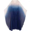 Casual Dresses A Life On the Left Women Dress 2024 Spring Mulberry Silk Plant Dying Pink Blue Gradient Elegant Flowing Long Kirt