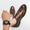 Chaussures décontractées hommes richelieu en cuir hommes mocassins d'affaires respirant fond souple mocassins classiques Hombre