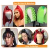 Koronkowe przednie krótkie perukę bob proste naturalne czarne ludzkie peruki dla czarnych kobiet wstępnie wyrzucone peruka brazylijskie włosy