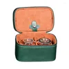 Smyckespåsar Portable Leather Watch Box Pu Holder Storage Organizer för 2Watches Protections with Dropship