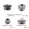 Fittings Titanium Screw Caps Thread Adapter 1.375X24 Fitting Adpater 1/2X28 5/8X24 For 10Inch Kits Drop Delivery Automobiles Motorcycl Otkwn