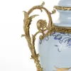 Vases antique décoration de la maison céramique porcelaine cuivre rouge table récompense pot fleur vase