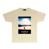 メンズとレディース用サマーパープルブランドTシャツデザイナーTシャツTrendy Fashion Shirt Sleeve Pur013 Mushroom Cloud Print短袖TシャツサイズS-XXL