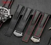 Watch Bands Carbon fiber pattern Genuine Leather Strap 20mm 22m for watchband wristwatches band leather watch bracelet 2301301342303