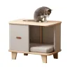 Meubles de maison à gratter pour chat, cadre d'escalade, poste à gratter, Type fermé, grand espace avec coussin, lit pour chat, accessoires en bois pour animaux de compagnie