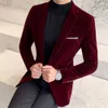 3xl Ny Autumn Veet Wedding Dr Coat Mens Blazer Jacket FI Casual Suit Jacket Stage Men's Busin Blazers Costume Homm 397f#