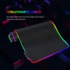 Pads RGB Gaming Mouse Mat Pad Stor utökad LED MousePad med 14 belysningslägen, antislip Gummibasmatta för spelare