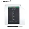 Enclosure TISHRIC 2nd Hdd Caddy 12.7mm 9.5mm Optibay SATA 3.0 M.2 NGFF SSD DVD CDROM Enclosure Adapter Hard Disk Drive Case For M2 SSD