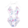 Maillot de bain pour enfants 1 an enfant en bas âge enfants fille Floral fendu été maillot de bain bikini Costume maillot de bain maillots de bain 240326