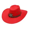 Berets Western Cowboy Chapéu Poliéster Elegante Proteção Solar Sombrero para Mochila Caminhadas Camping Stage Travel