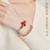 Charm armband hand flätad lycklig välsignelse blomma röda rep charms armband diy smycken tillbehör grossist droppleverans otqez