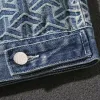 Denim Jacken Mann Herbst Muster Jeans Mantel für Männer Japanische Geometrie Spliced Korea Designer Trendy Günstige Preis Stilvolle Board F0JR #