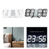 Horloges murales 3D LED Horloge numérique Décor Glowing Nuit 12/24h Table électronique Alarmes Mode Chambre 3 Li Q9f9