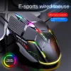 Ratos xiaomi usb ergonômico mouse computador com fio mouse gaming wired mouse brilho mudo escritório universal pc mouse gamer acessórios para portátil