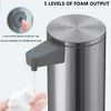 Rostfritt stål SOAP Dispenser Electric icke-kontakt Infraröd sensor SOAP Dispenser Liquid Dispenser för hemkök Badrum 240312