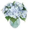 Decorative Flowers Artificial Silk 7 Big Head Hydrangea Bouquet For Wedding Room Home El Party Decoration And Holiday Gift Blue