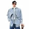 Luzhen 2024 Lente Veelzijdige Denim Jas Mannen Koreaanse High Street Trendy Bovenkleding Gesplitst Originele Kleding Gratis Schip B3995c B7cz #