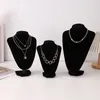 Jewelry Pouches Velvet Portrait Necklace Display Pendant Organizer Stand Mannequin Bust Window