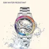 Davena 61609 Diamond Watches Men Luxury 5A CZ Multicolor Watch Diamond Watches Män lyx